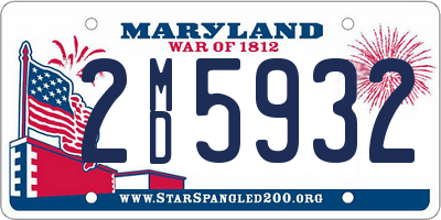 MD license plate 2MD5932