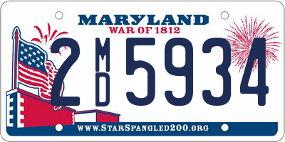 MD license plate 2MD5934