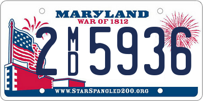 MD license plate 2MD5936