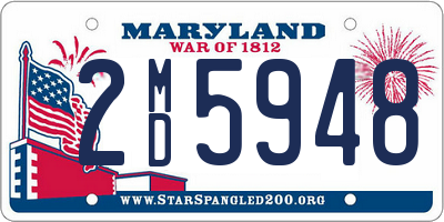 MD license plate 2MD5948