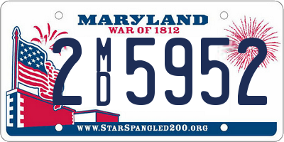 MD license plate 2MD5952