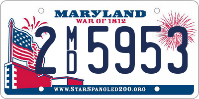 MD license plate 2MD5953