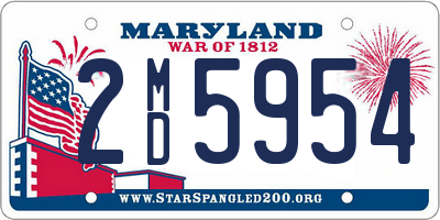 MD license plate 2MD5954