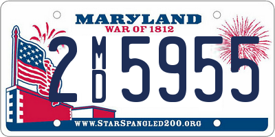 MD license plate 2MD5955