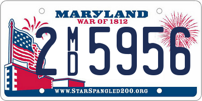 MD license plate 2MD5956