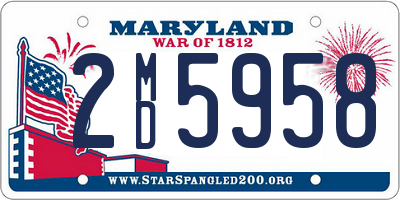 MD license plate 2MD5958