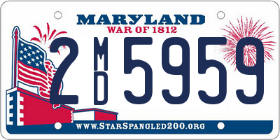 MD license plate 2MD5959