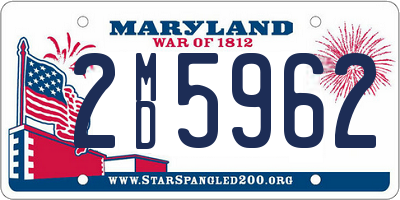 MD license plate 2MD5962