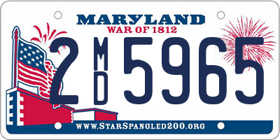 MD license plate 2MD5965