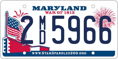 MD license plate 2MD5966