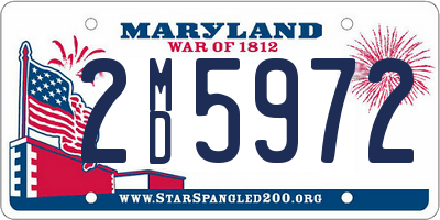 MD license plate 2MD5972