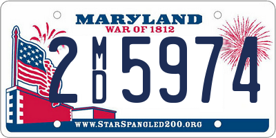 MD license plate 2MD5974