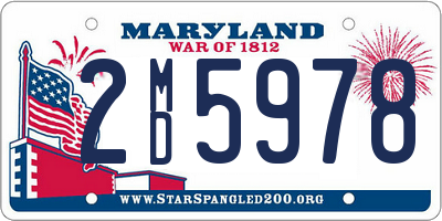 MD license plate 2MD5978