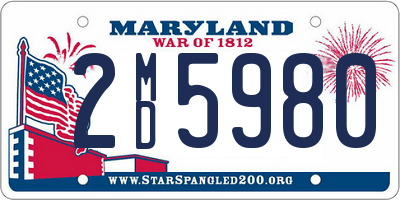 MD license plate 2MD5980