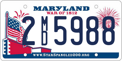 MD license plate 2MD5988