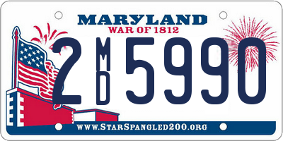 MD license plate 2MD5990