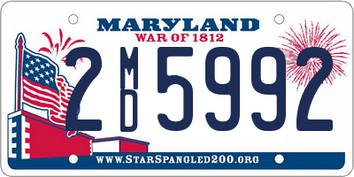 MD license plate 2MD5992