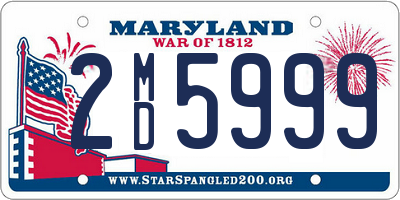 MD license plate 2MD5999