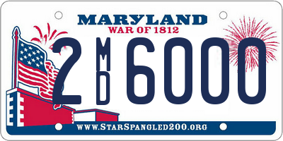 MD license plate 2MD6000