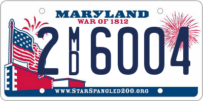 MD license plate 2MD6004