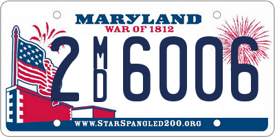 MD license plate 2MD6006