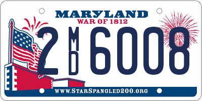 MD license plate 2MD6008