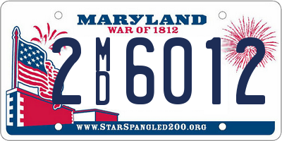 MD license plate 2MD6012