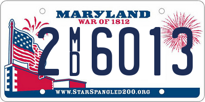 MD license plate 2MD6013