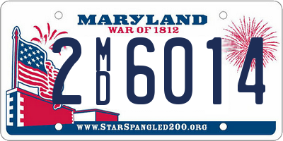 MD license plate 2MD6014