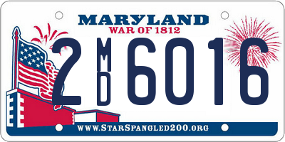 MD license plate 2MD6016