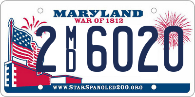 MD license plate 2MD6020