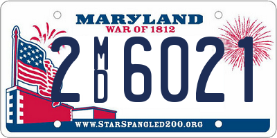 MD license plate 2MD6021