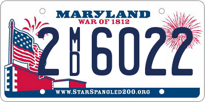 MD license plate 2MD6022