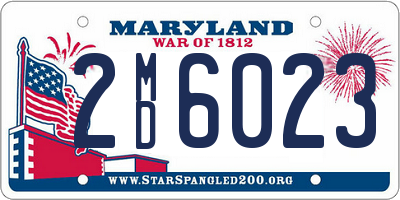 MD license plate 2MD6023