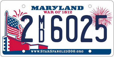 MD license plate 2MD6025