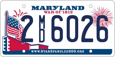 MD license plate 2MD6026