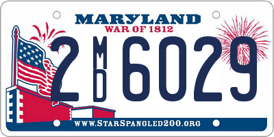 MD license plate 2MD6029