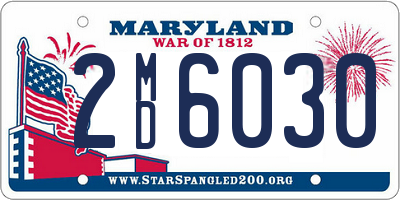 MD license plate 2MD6030