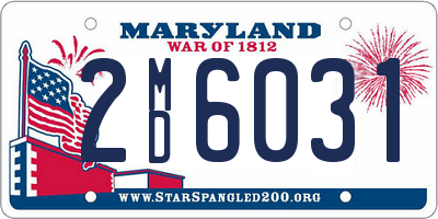 MD license plate 2MD6031