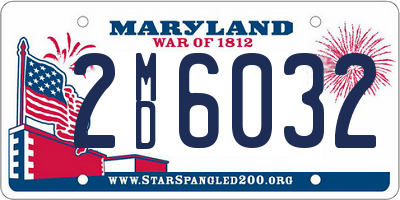 MD license plate 2MD6032