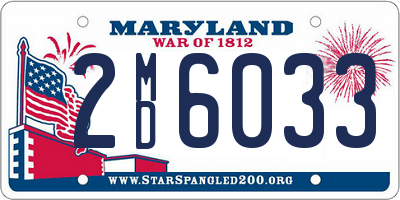 MD license plate 2MD6033