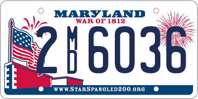 MD license plate 2MD6036