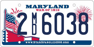 MD license plate 2MD6038