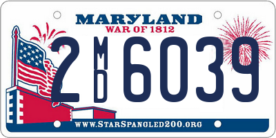 MD license plate 2MD6039