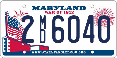 MD license plate 2MD6040