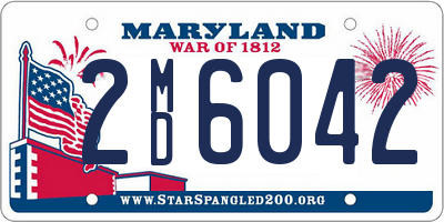 MD license plate 2MD6042