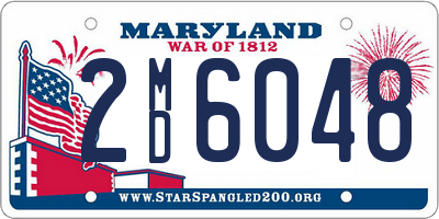 MD license plate 2MD6048