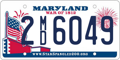 MD license plate 2MD6049