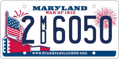 MD license plate 2MD6050