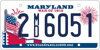 MD license plate 2MD6051